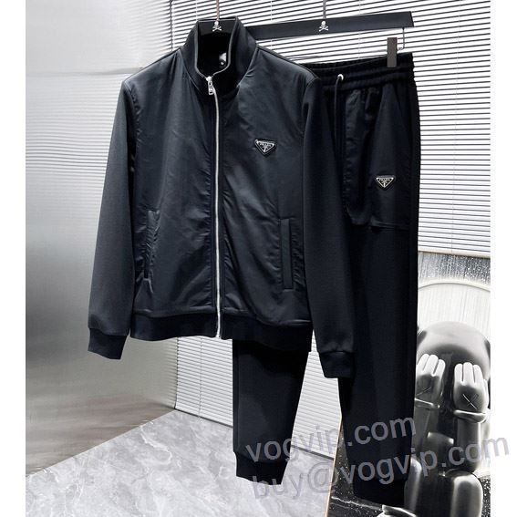 プラダ スーパーコピー 2024人気定番低価 セレブ愛用の超人気商品 ジャージセット 上下セット 風合いの出る PRADA