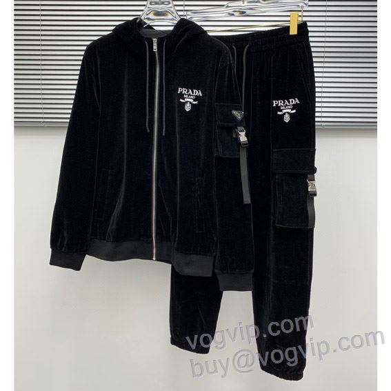 存在感のある プラダ ブランド服 コピー 2024限定セール正規品 ジャージセット 上下セット 落ち着いた質感
