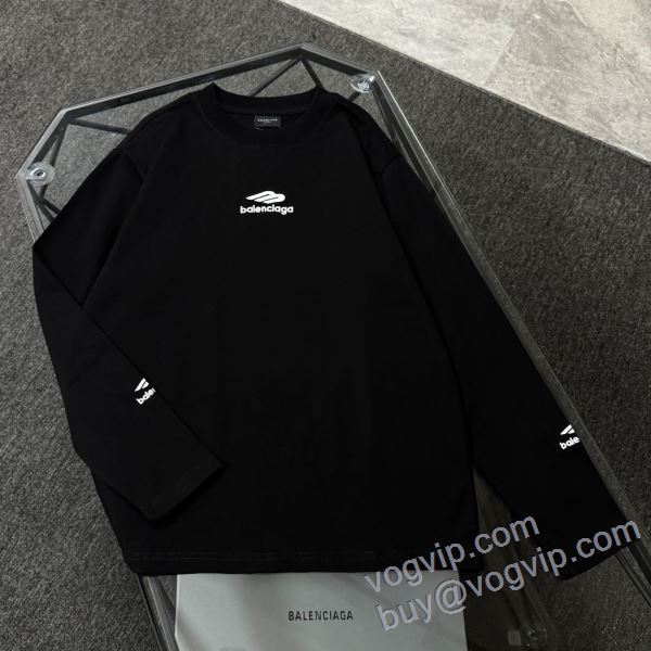 2025驚きの破格値大人気 バレンシアガ スーパーコピー CTSBAL009 長袖Tシャツ 2色可選 芸能人に愛用者続出