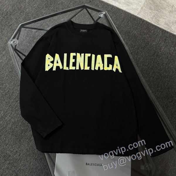 抜群な楽チン感ある大定番 バレンシアガ BALENCIAGAブランドコピー CTSBAL012 長袖Tシャツ 2色可選 2025驚きの破格値大人気