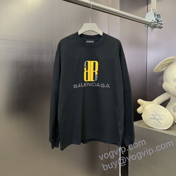 2025人気セール新品 バレンシアガ BALENCIAGAブランドスーパーコピー 落ち着いた質感 CTSBAL021 長袖Tシャツ 2色可選