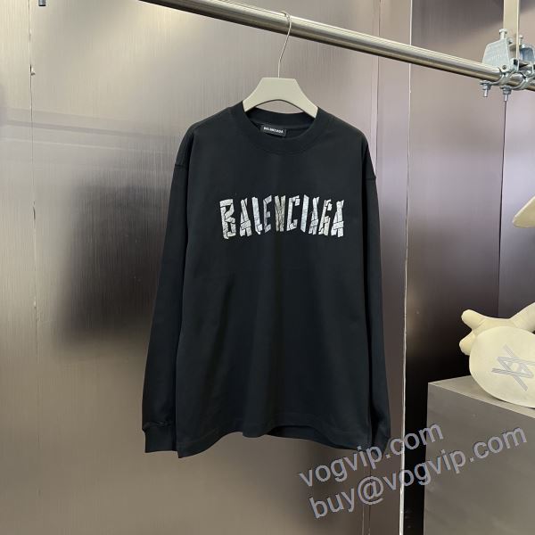 バレンシアガ BALENCIAGAブランドコピー CTSBAL022 2025人気セール新品 長袖Tシャツ 2色可選 定番のアイテム