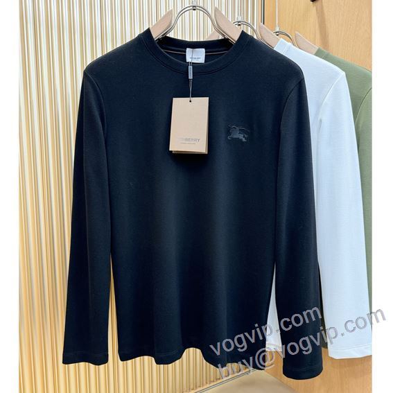 着心地抜群 バーバリー BURBERRYブランドコピー CTSBU012 2025お買い得高品質 長袖Tシャツ 3色可選