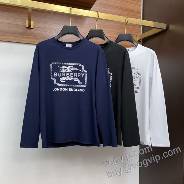 BURBERRYスーパーコピー CTSBU013 2025お買い得高品質 バーバリー 長袖Tシャツ 3色可選 上品上質