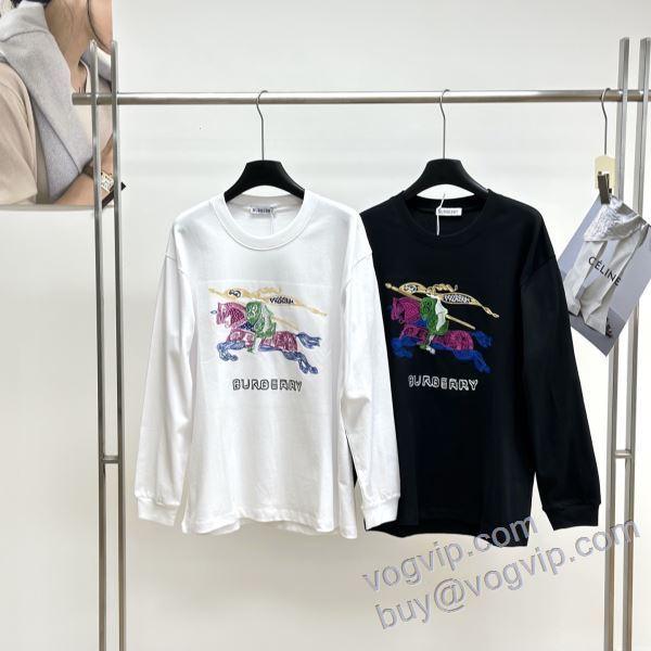 2025お買い得高品質 バーバリー CTSBU014 大絶賛の履き心地! 長袖Tシャツ 2色可選 BURBERRYコピー