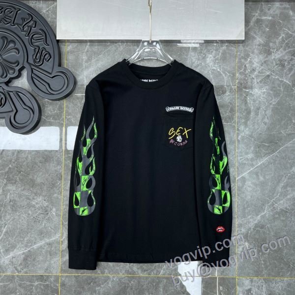 愛らしさ抜群！ クロムハーツ CHROME HEARTSブランドコピー CTSCHR022 2025爆買いセール 長袖Tシャツ