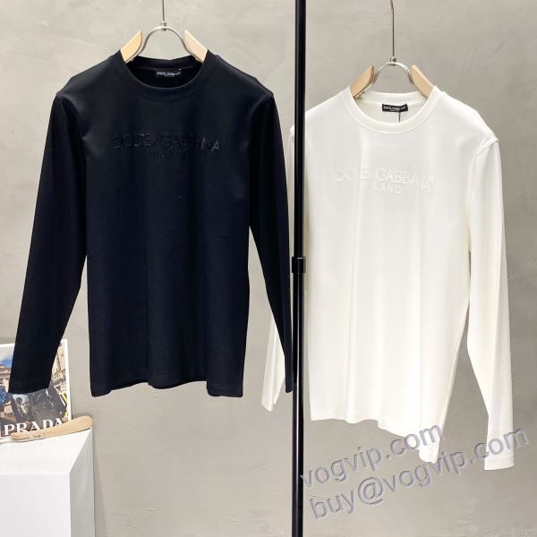 上品上質 ドルチェ＆ガッバーナ スーパーコピー CTSDG009 2025数量限定格安 長袖Tシャツ 2色可選