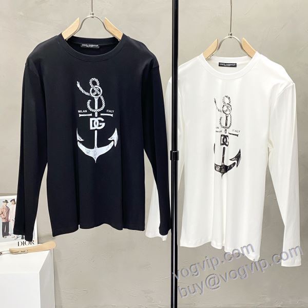 2025新品本物 ドルチェ＆ガッバーナ Dolce&Gabbanaブランドコピー CTSDG012 人気ブランド 長袖Tシャツ 2色可選