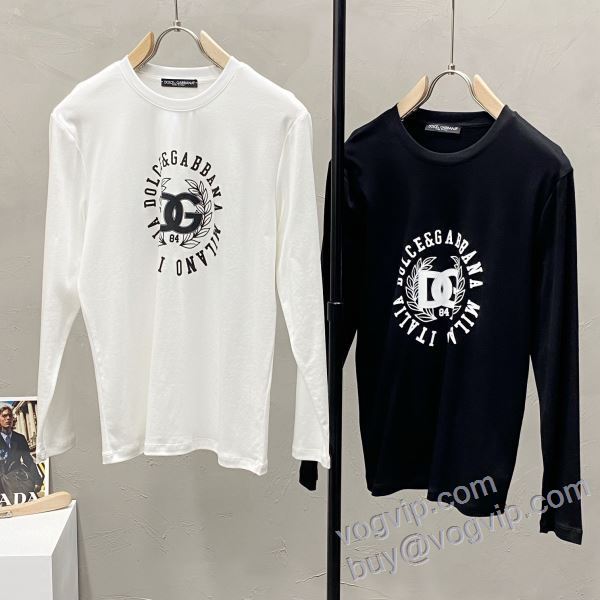Dolce&Gabbanaコピーブランド 2025最安値セール ドルチェ＆ガッバーナ CTSDG018 長袖Tシャツ 2色可選 耐久性のある