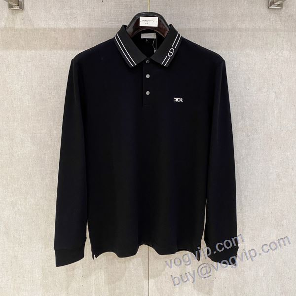 長袖ポロシャツ 2025爆買い大人気 ディオール コピー CTSDIOR003 2色可選 秋のお出かけに最適