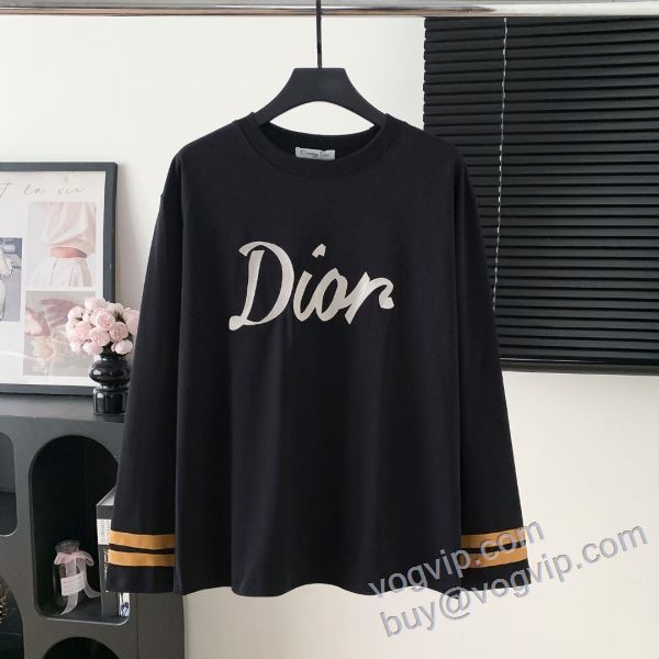 ディオール スーパーコピー 激安 CTSDIOR006 2025超激得品質保証 長袖Tシャツ 2色可選 機能性?耐久性抜群