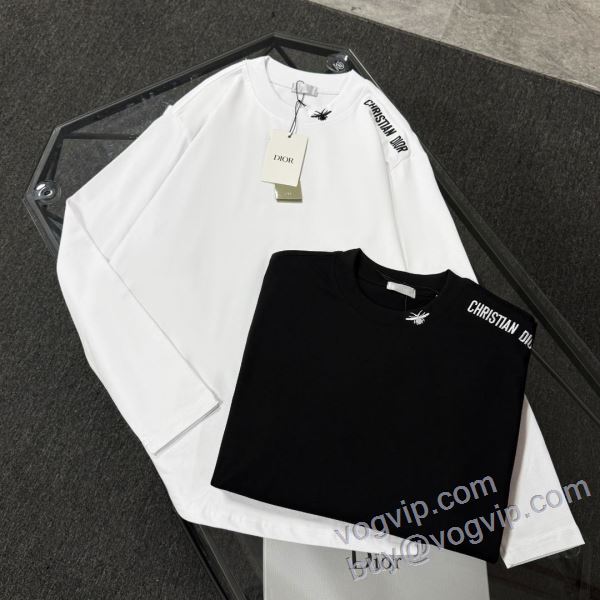 超限定即完売 ディオール DIORブランド 偽物 通販 CTSDIOR015 2025驚きの破格値大人気 長袖Tシャツ 2色可選
