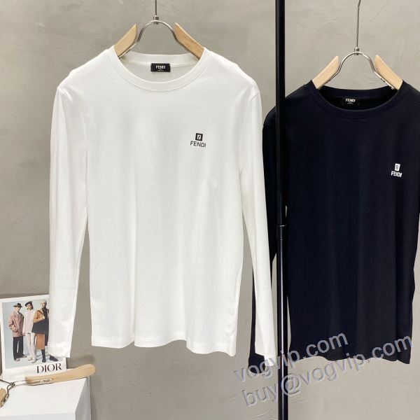 人気ブランド フェンディ スーパーコピー CTSFEN002 2025秋冬季超人気 長袖Tシャツ 2色可選