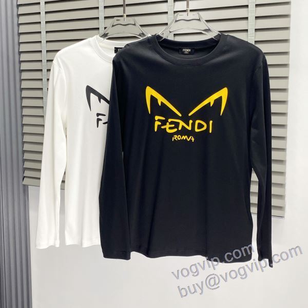 今買い◎得 フェンディ コピー ブランド CTSFEN004 長袖Tシャツ 2色可選 2025秋冬季超人気