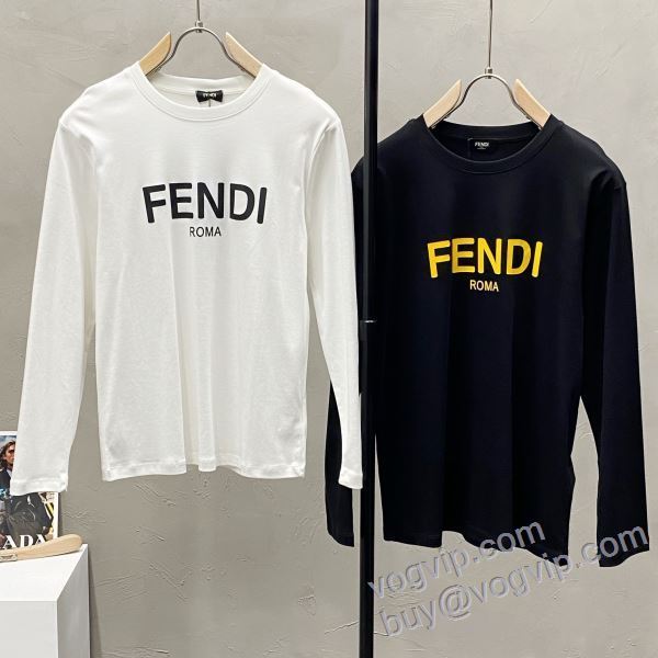 2025HOT人気 フェンディ 偽物ブランド CTSFEN008 長袖Tシャツ 2色可選 耐久性のある