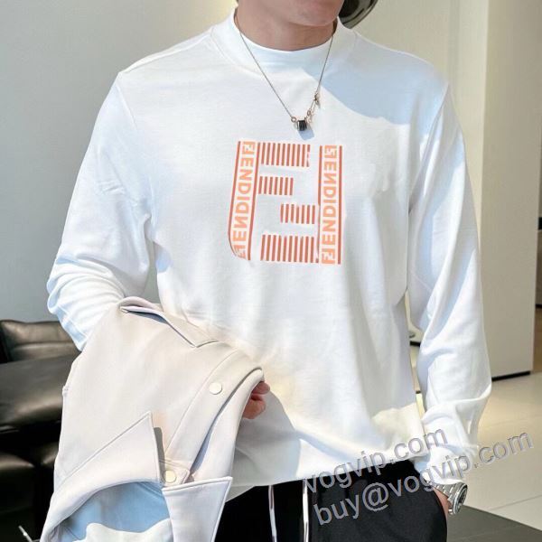 2025HOT人気 CTSFEN010 長袖Tシャツ 2色可選 フェンディ ブランドスーパーコピー スタイリッシュな印象