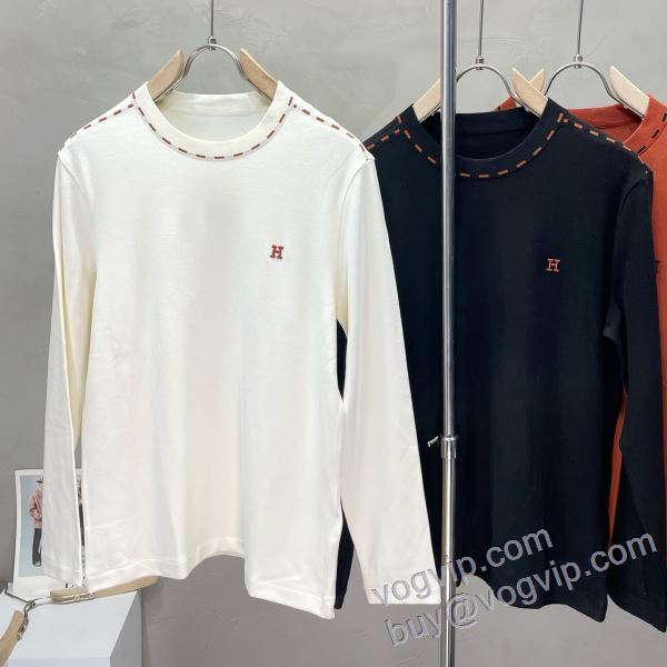 2025新品本物 エルメス コピーブランド CTSHE007 長袖Tシャツ 3色可選 魅力的