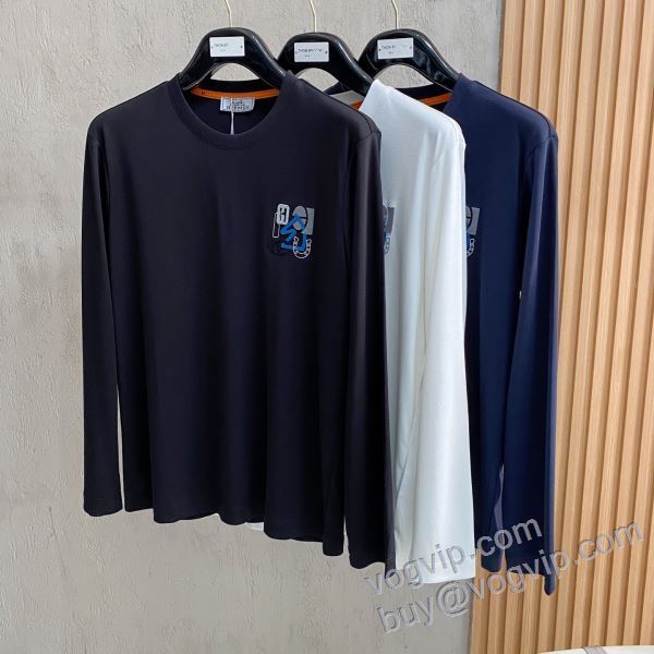 エルメス 偽物ブランド CTSHE008 2025新品本物 長袖Tシャツ 3色可選 ムダな装飾を排したデザイン
