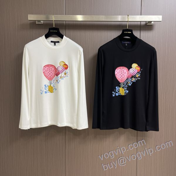 2025大特価！ ルイ ヴィトン コピーブランド CTSLV007 高級感溢れるデザイン 長袖Tシャツ 2色可選