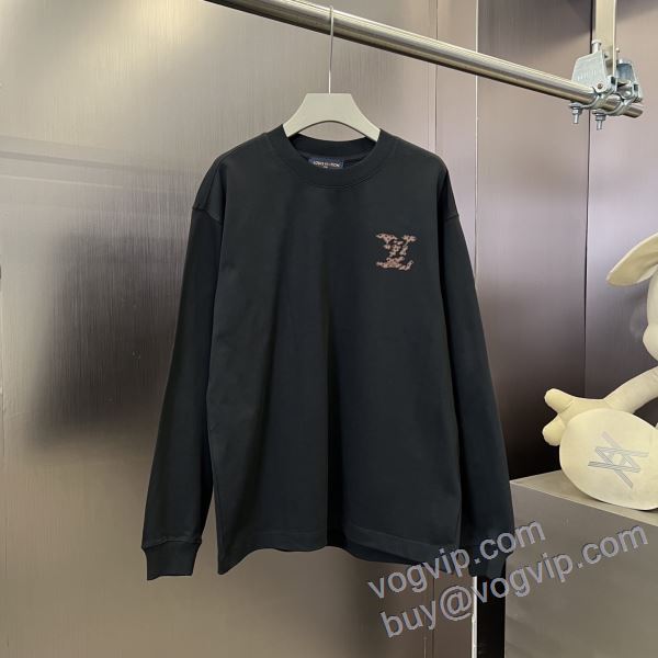 LOUIS VUITTONコピーブランド 2025品質保証高品質 ルイ ヴィトン CTSLV018 長袖Tシャツ 2色可選 ファション性の高い