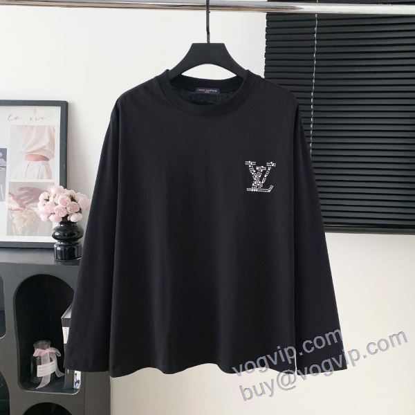 ルイ ヴィトン LOUIS VUITTONスーパーコピー CTSLV020 2025秋冬季新作 長袖Tシャツ 2色可選 落ち着いた感覚