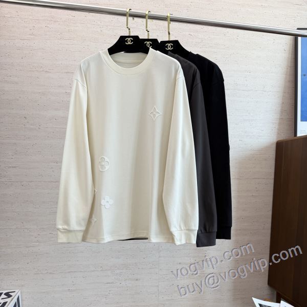 長袖Tシャツ 2025秋冬季新作 ルイ ヴィトン LOUIS VUITTONブランドスーパーコピー 売れ筋のいい CTSLV021 3色可選