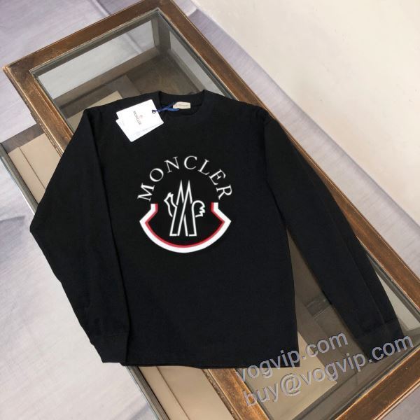 海外セレブ定番愛用 長袖Tシャツ 2025割引セール モンクレール MONCLER ブランドスーパーコピー 激安 CTSMO023 2色可選