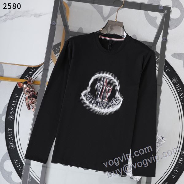 2025お買い得セール モンクレール CTSMO071 長袖Tシャツ 3色可選 MONCLERスーパーコピー 完成度の高い逸品