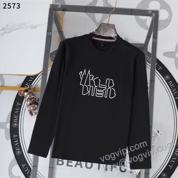 2025爆買い定番人気 モンクレール MONCLERコピー ブランド CTSMO073 長袖Tシャツ 3色可選 優美なお出かけスタイル
