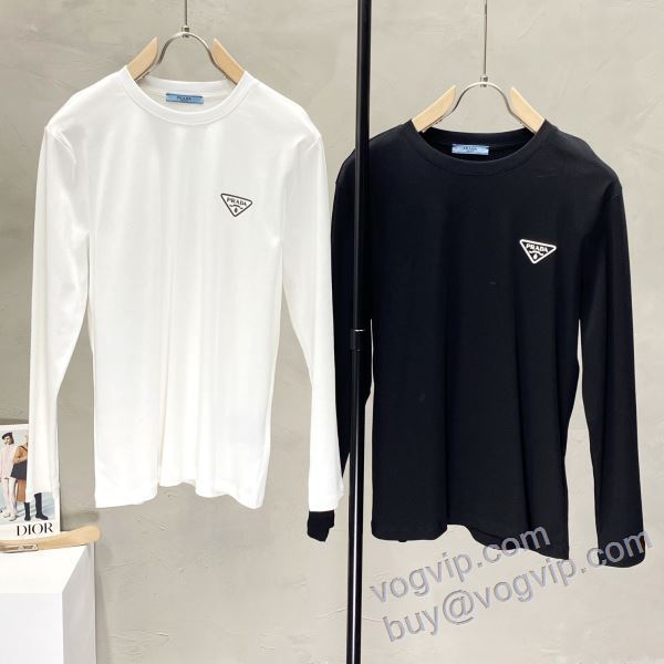 長袖Tシャツ 2025品質保証大人気 プラダ コピー CTSPR003 2色可選 高級感を備えている