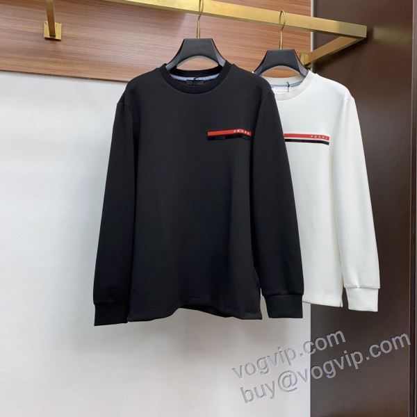 長袖Tシャツ 2025人気セール高品質 プラダ 偽物ブランド CTSPR008 2色可選 流通限定モデル