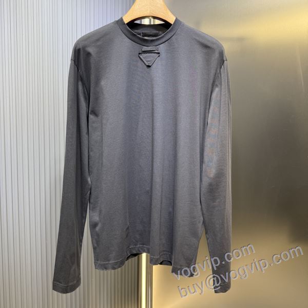 2025年モデル入荷 プラダ PRADAスーパーコピー 激安 CTSPR017 長袖Tシャツ 2色可選 TOPセラー賞受賞！