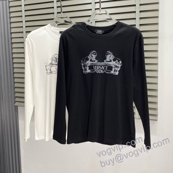 2025最新入荷 ヴェルサーチ ブランドコピー CTSVS001 長袖Tシャツ 2色可選 セレブ愛用の超人気商品