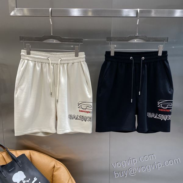 肌触りのいい  ショートパンツ スエットパンツ 2025最安値セール バレンシアガ BALENCIAGAブランド 偽物 通販 DKBAL016 2色可選