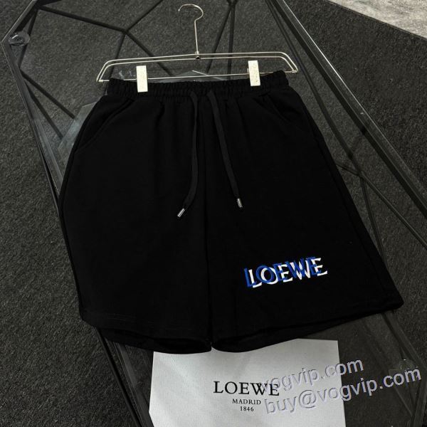 2025超激得高品質 ロエベ コピー 商品 販売 DKLOE025 人目を惹くデザイン ショートパンツ スエットパンツ 2色可選