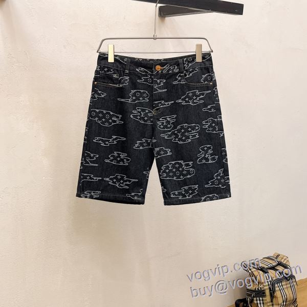 落ち着いた質感 ルイ ヴィトン LOUIS VUITTON DKLV080 ジーンズ 2025春夏 ショートパンツ 2色可選 ブランド 偽物 通販