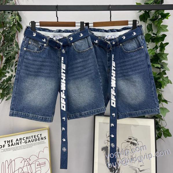 2025爆買い新作 DKOFF003 ジーンズ ショートパンツ オフホワイト コピー 当店ランキング1位常連