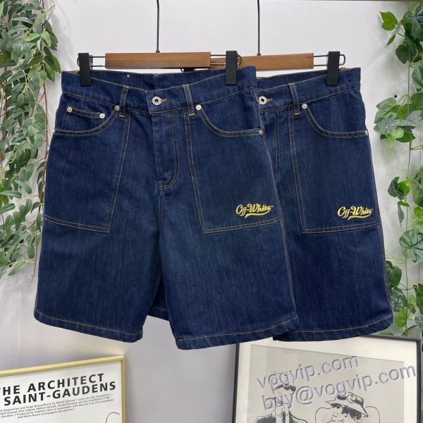 オフホワイト スーパーコピー 激安 DKOFF006 超激得品質保証 ジーンズ ショートパンツ 2025春夏季新作