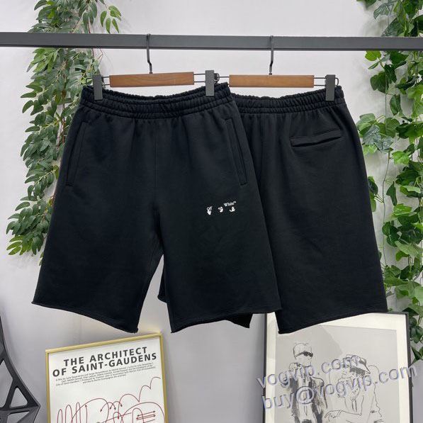 ◆モデル愛用◆ オフホワイト OFF-WHITEスーパーコピー 激安 DKOFF017 2025超人気新品 ショートパンツ スエットパンツ