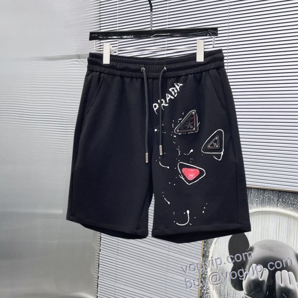 サイズ豊富 ショートパンツ スエットパンツ 2025最新入荷 プラダ PRADAブランド 偽物 通販 DKPR016 2色可選
