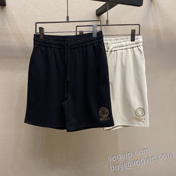 ヴェルサーチ VERSACEブランド 偽物 通販 DKVS016 もっとも高い人気を誇る ショートパンツ スエットパンツ 2色可選 2025春夏
