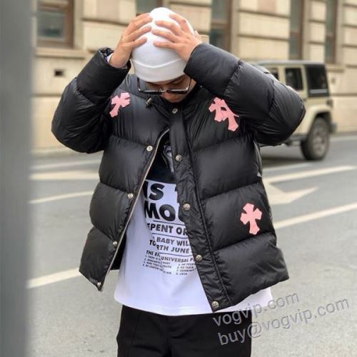 海外セレブ愛用 CHROME HEARTSブランドコピー MYCHR012 2025超激得大人気 クロムハーツ 防風性にも優れた ダウンジャケット