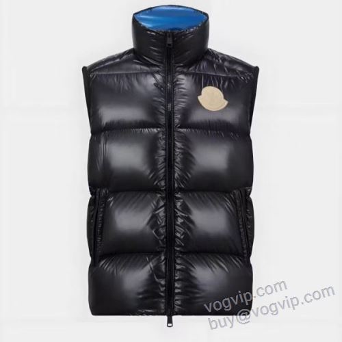 モンクレール MONCLERブランドコピー 2025新作品 MEN123 ベスト ダウンジャケット 首胸ロゴ