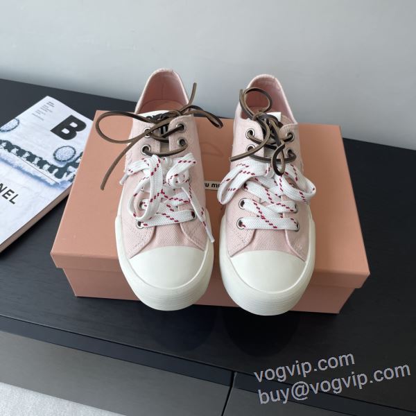 2025高級品 通販 ミュウミュウ MIUMIUコピー ブランド NXMIU037 カジュアルシューズ スニーカー 4色可選