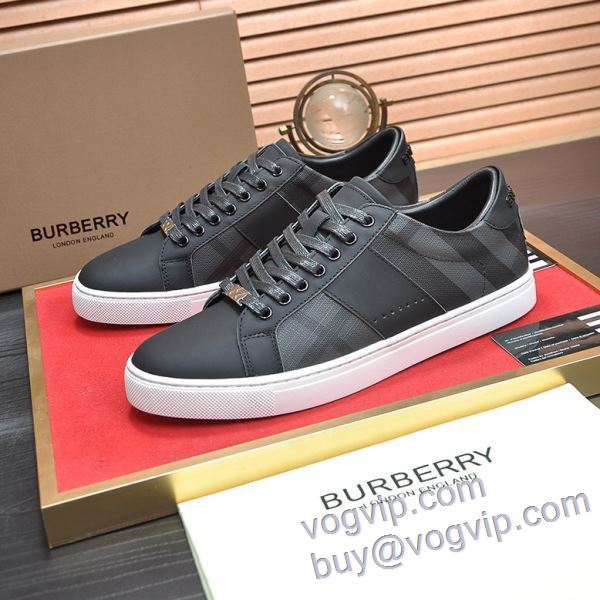 バーバリー BURBERRYブランド 偽物 通販 NXIEBU016 セレブ風 フラットシューズ カジュアルシューズ 2025爆買い格安