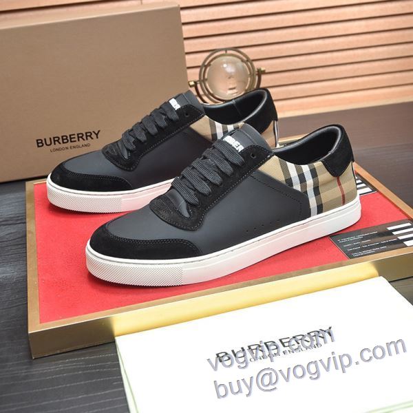 2025高級品 通販 バーバリー BURBERRYブランドスーパーコピー NXIEBU021 フラットシューズ カジュアルシューズ 2色可選 お洒落自在