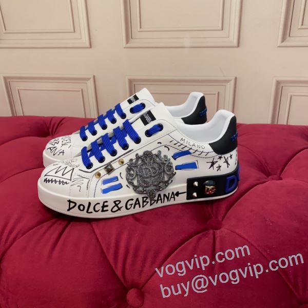 2025 注目のアイテム ドルチェ＆ガッバーナ Dolce&Gabbana NXIEDG061 スニーカー カジュアルシューズ 2色可選 偽物ブランド