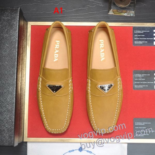 チノパン 狙える優秀アイテム プラダ PRADAコピーブランド NXIEPR018 2025お買い得高品質 スリップオン カジュアルシューズ 5色可選
