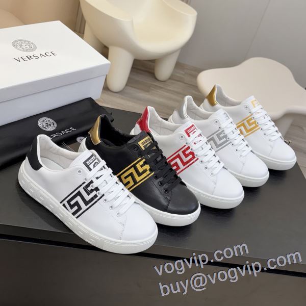 おしゃれに絶大な人気 ヴェルサーチ VERSACE NXIEVS002 2025年モデル入荷 フラットシューズ カジュアルシューズ 5色可選