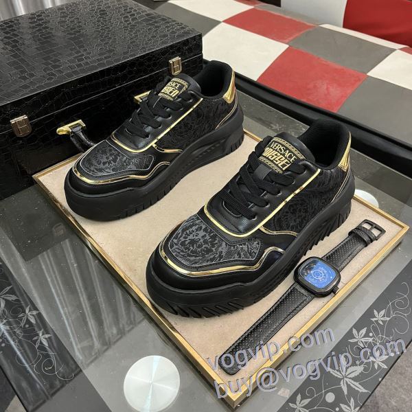スニーカー カジュアルシューズ 2025最新入荷 ヴェルサーチ VERSACE NXIEVS011 4色可選 もっとも高い人気を誇る